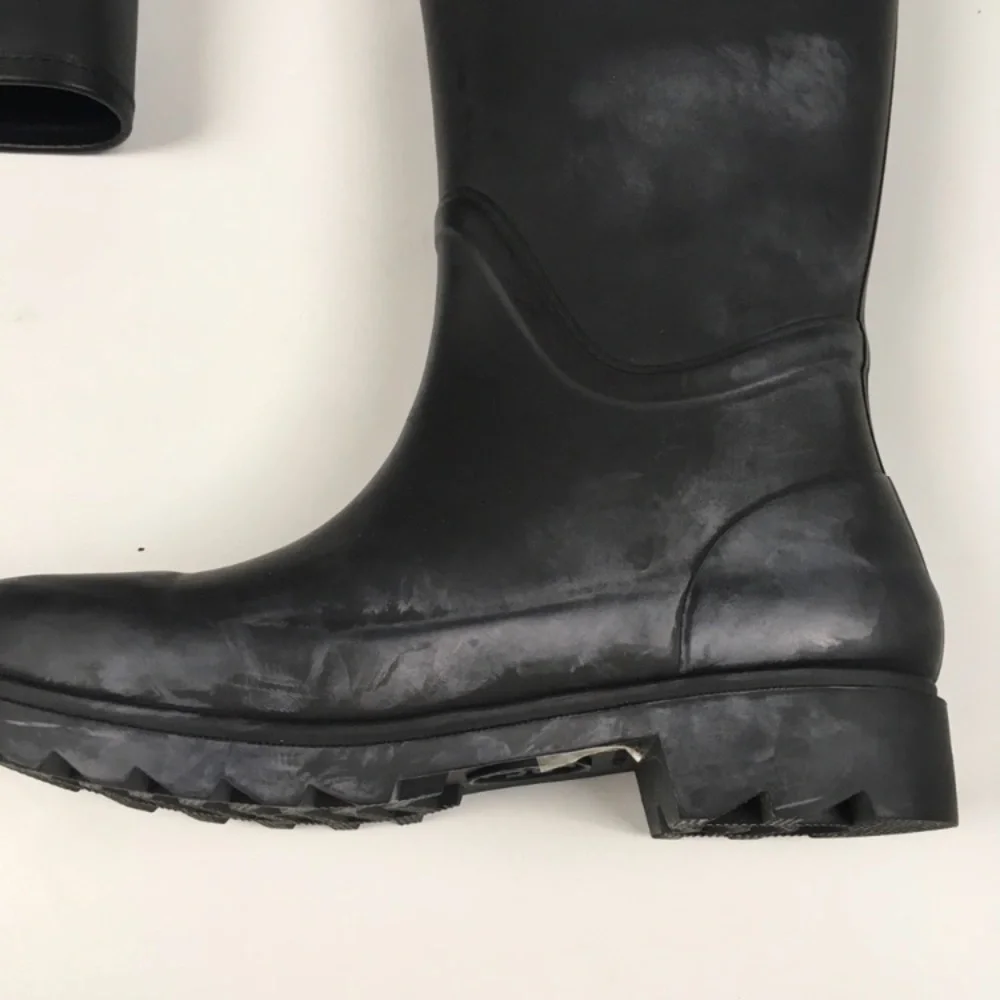 Tory Burch Black Maureen Rain Rubber Short Boots Women’s‎ Sz 5